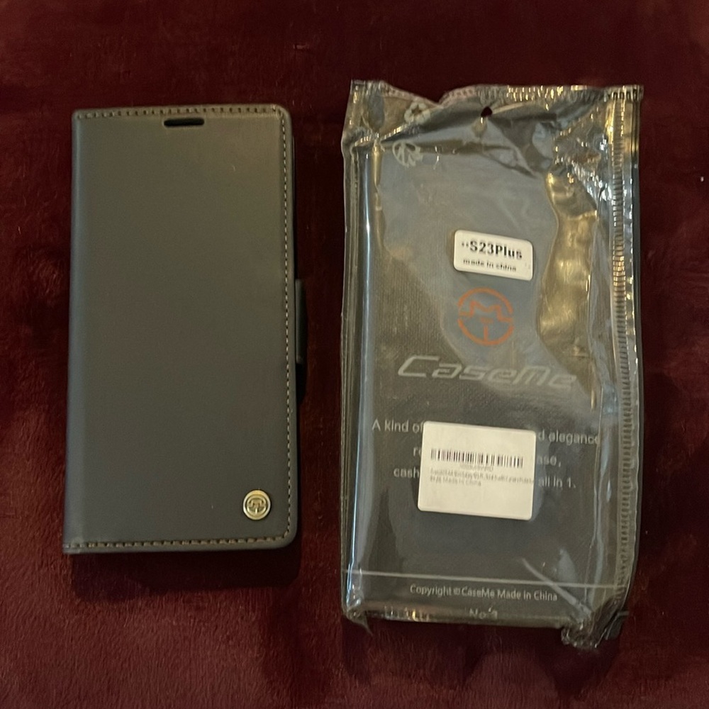 New S23 black card phone case
